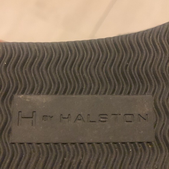 H by Halston Women's Leather Suede Black Boots with Faux Fur Size 10 Wedge - Picture 11 of 12